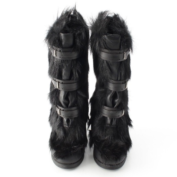 Celine Phoebe Philo era black wedge heel boots 36 - Picture 2 of 11